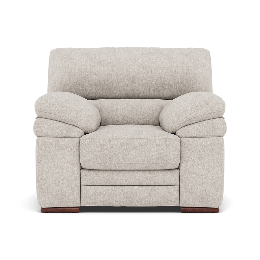 Gino Armchair - Armchair F8 Sterling Home Darwin Ivory 50364 Wooden Feet 2