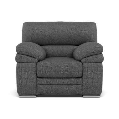 Gino Armchair - Armchair F8 Sterling Home 13 Hopsack Charcoal 70006 Metal Feet