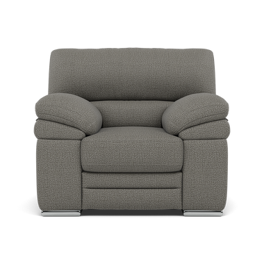 Gino Armchair - Armchair F8 Sterling Home 7 Hopsack Platinum 70003 Metal Feet