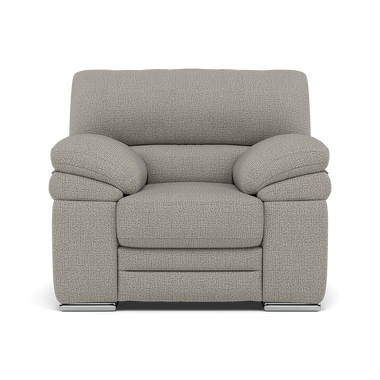 Gino Armchair - Armchair F8 Sterling Home 3 Hopsack Dove 70001 Metal Feet