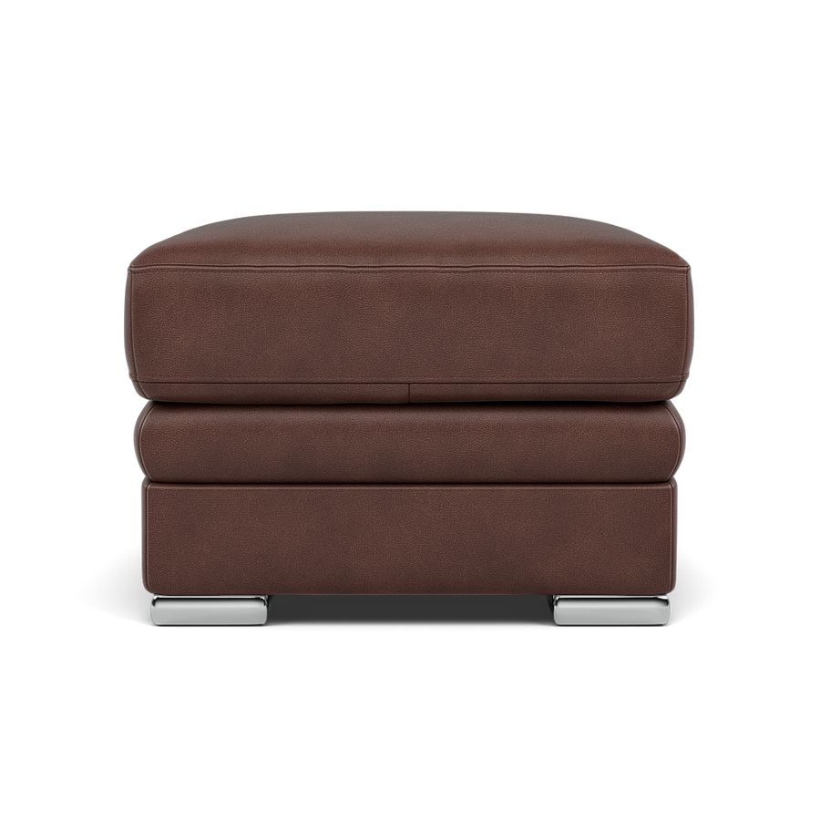 Gino Footstool - Footstool Cat 55 Footstools Sterling Home Cat-55/27 Seattle Chestnut Metal Feet 1