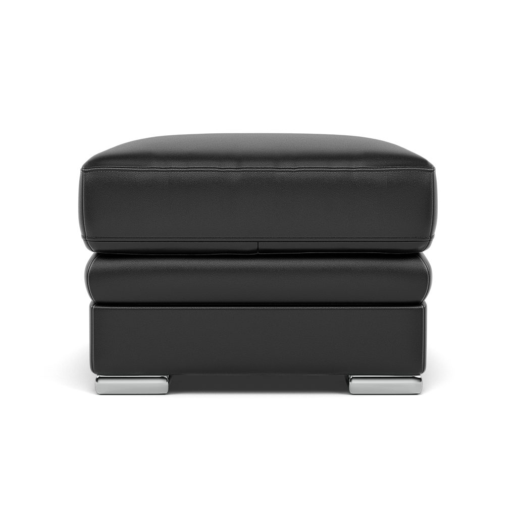Gino Footstool - Footstool Cat 55 Footstools Sterling Home 1 Cat-55/72 New Club Dark Grey Metal Feet