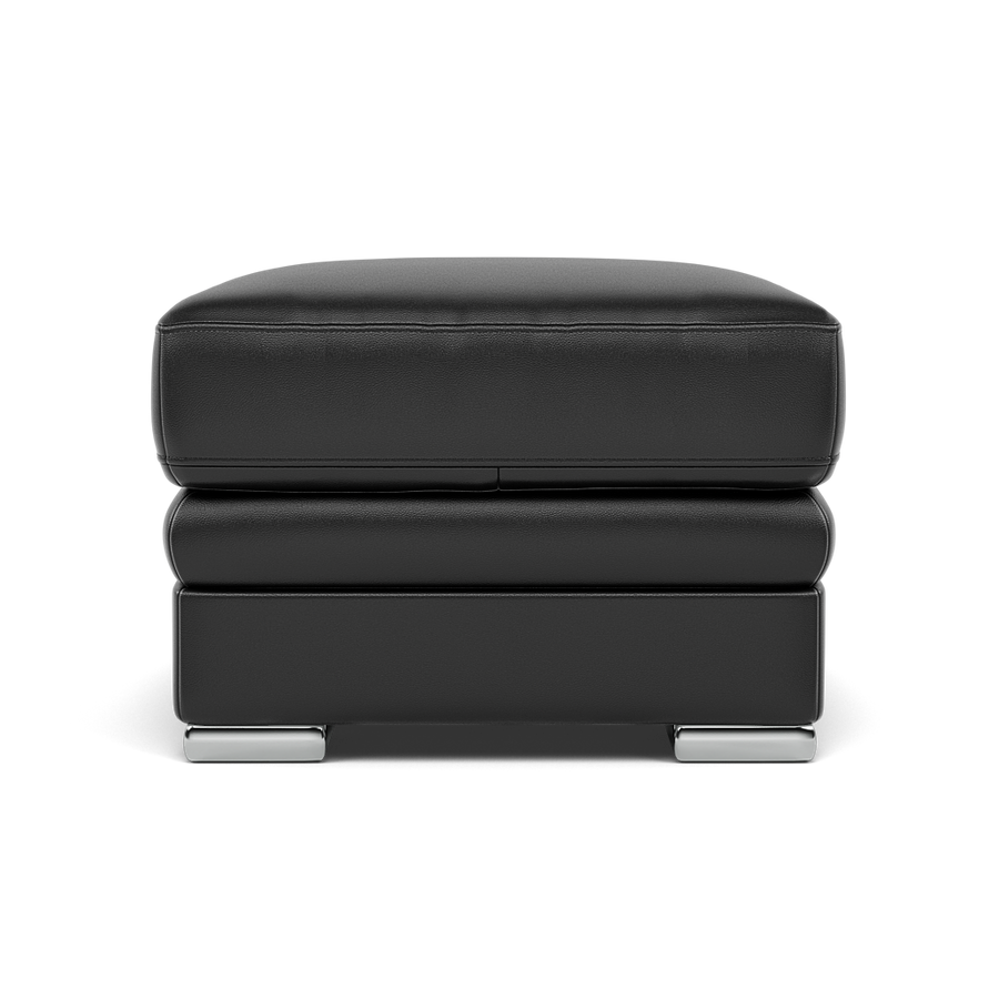 Gino Footstool - Footstool Cat 55 Footstools Sterling Home 1 Cat-55/72 New Club Dark Grey Metal Feet