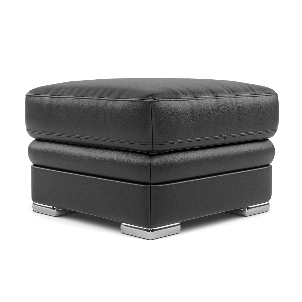 Gino Footstool - Footstool Cat 55 — Cat-55/72 New Club Dark Grey / Metal Feet, gallery image 3
