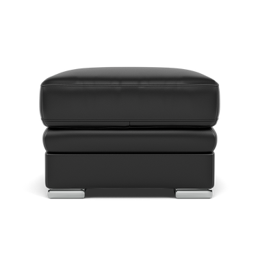 Gino Footstool - Footstool Cat 60 Sterling Home 21 Cat-60/22 Montana Jet Black Metal Feet