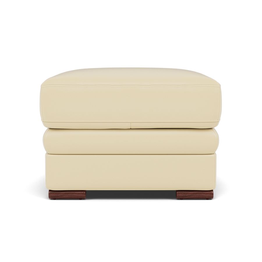 Gino Footstool - Footstool Cat 60 Sterling Home 2 Cat-60/02 Montana Cool Cream Wooden Feet
