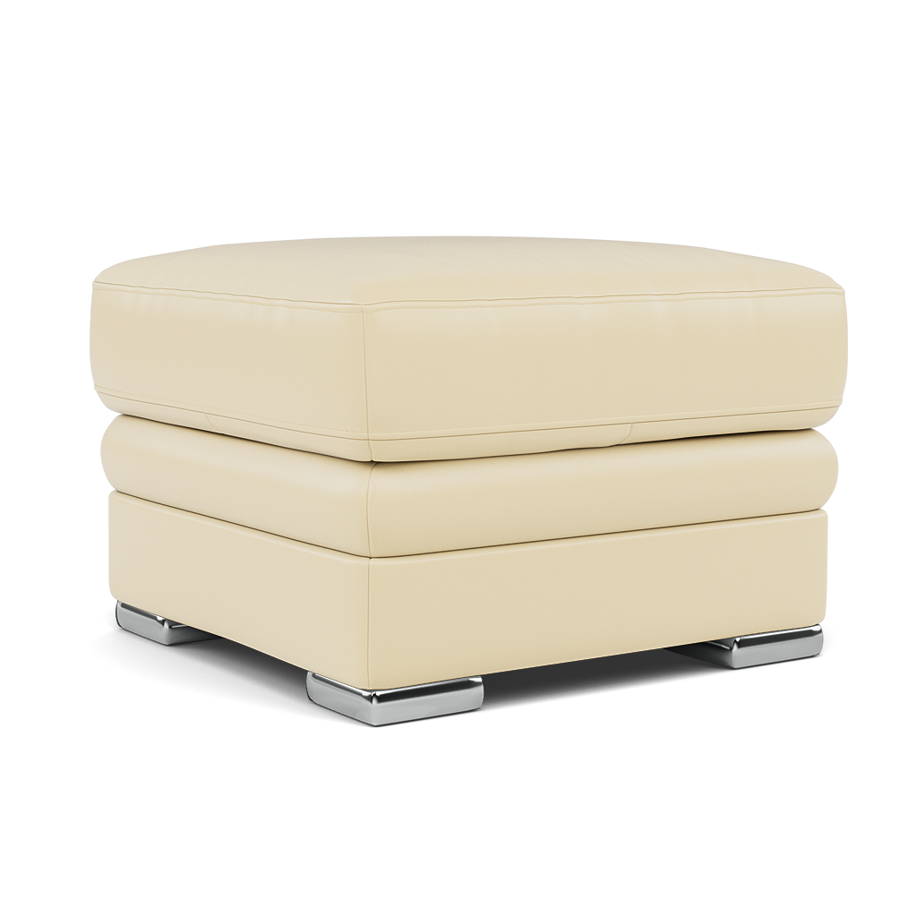 Gino Footstool - Footstool Cat 60 — Cat-60/02 Montana Cool Cream / Metal Feet, gallery image 1