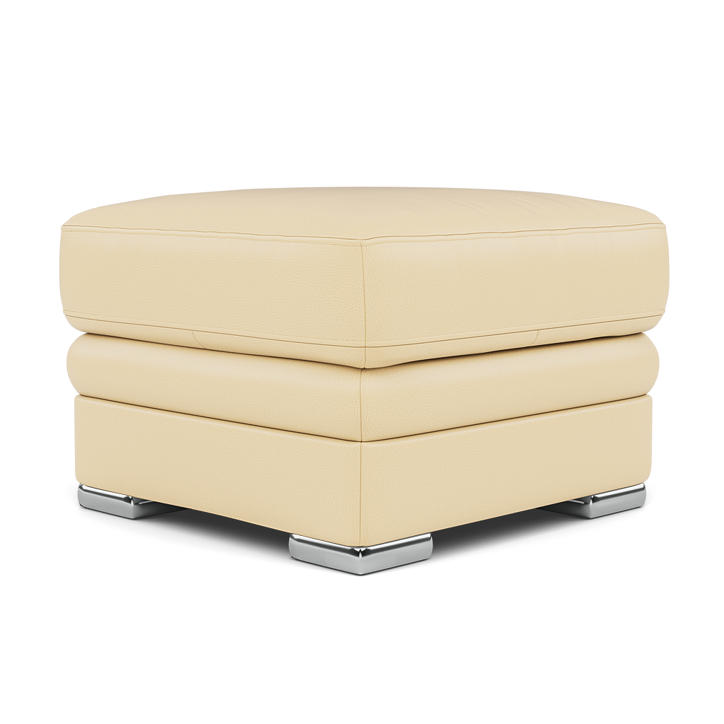 Gino Footstool - Footstool Cat 60 — Cat-60/04 Montana Vanilla Cream / Metal Feet, gallery image 3