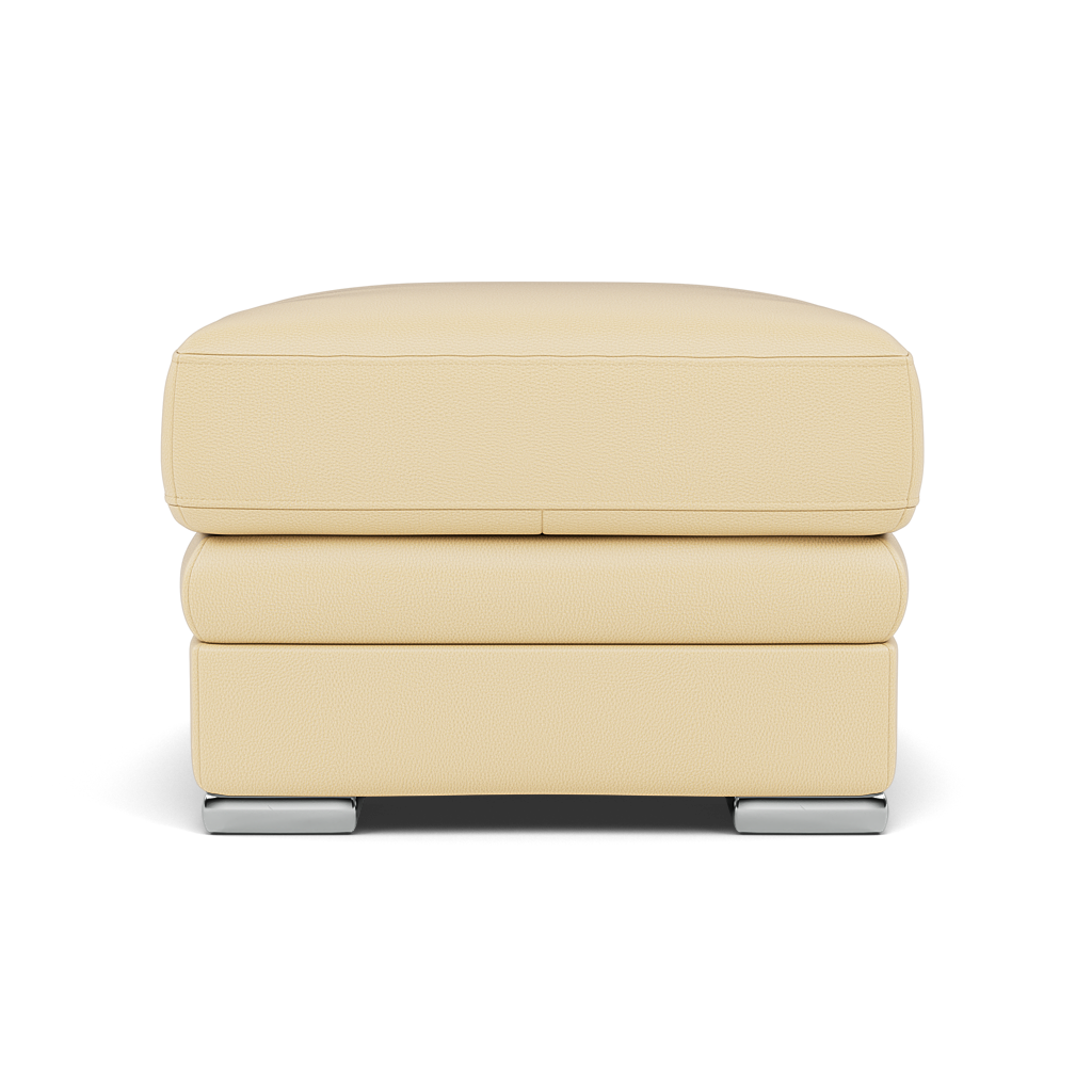 Gino Footstool - Footstool Cat 60 — Cat-60/04 Montana Vanilla Cream / Metal Feet, gallery image 2