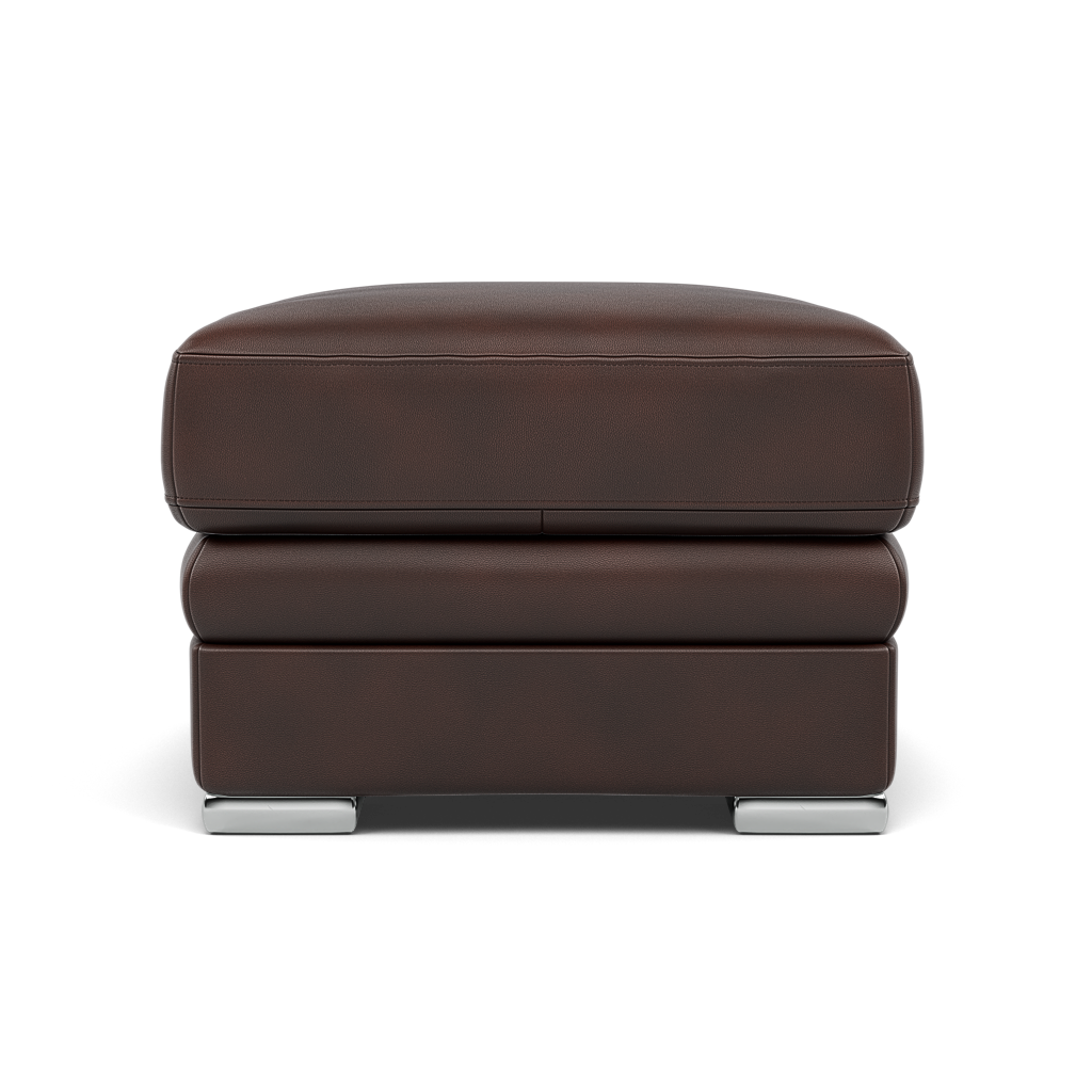 Gino Footstool - Footstool Cat 60 — Cat-60/08 Montana Chocolate / Metal Feet, gallery image 2