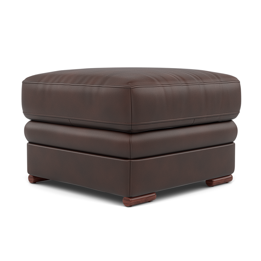 Gino Footstool - Footstool Cat 60 — Cat-60/08 Montana Chocolate / Wooden Feet, gallery image 3