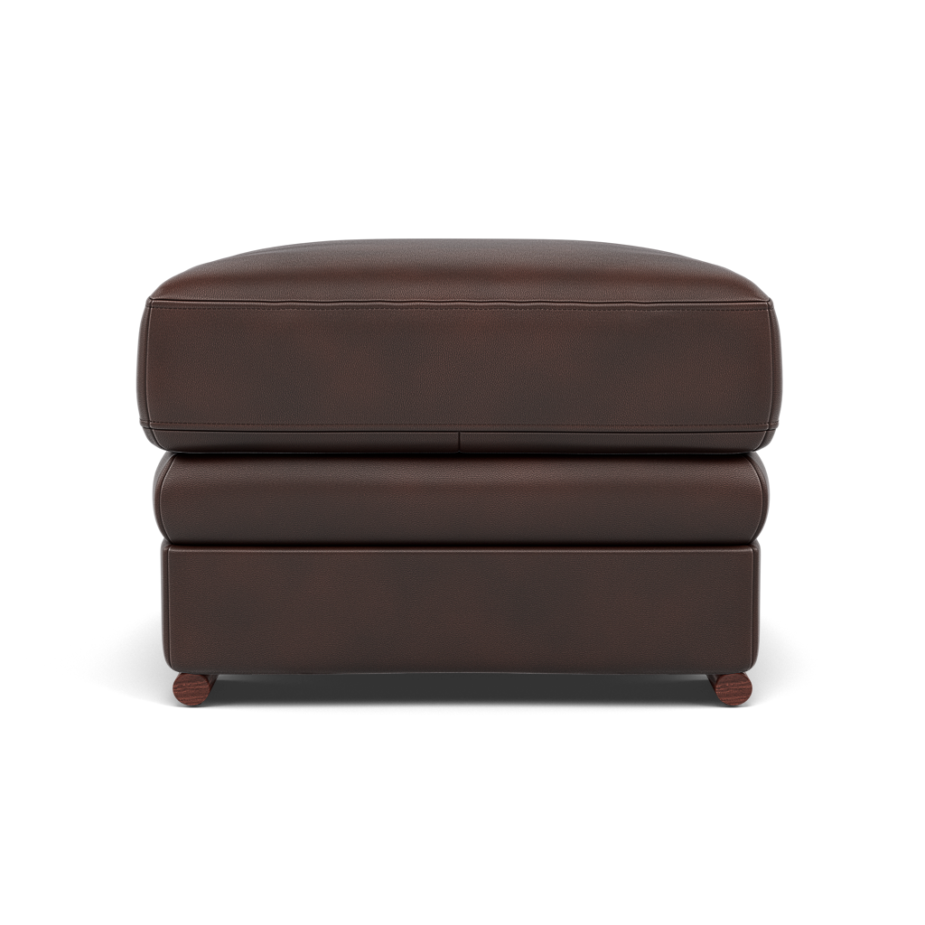 Gino Footstool - Footstool Cat 60 — Cat-60/08 Montana Chocolate / Wooden Feet, gallery image 2
