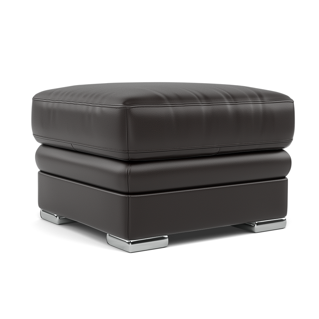 Gino Footstool - Footstool Cat 60 — Cat-60/09 Montana Black Coffee / Metal Feet, gallery image 1
