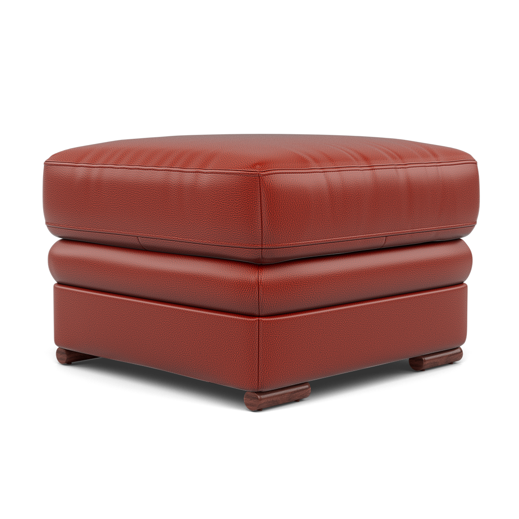 Gino Footstool - Footstool Cat 60 — Cat-60/11 Montana Flame / Wooden Feet, gallery image 3