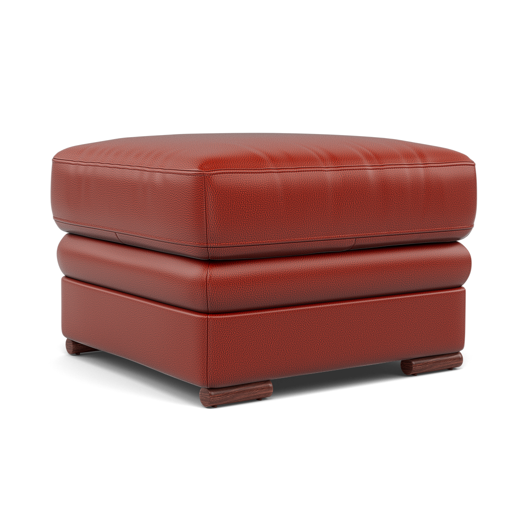 Gino Footstool - Footstool Cat 60 — Cat-60/11 Montana Flame / Wooden Feet, gallery image 1