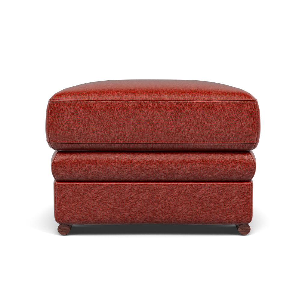 Gino Footstool - Footstool Cat 60 — Cat-60/11 Montana Flame / Wooden Feet, gallery image 2