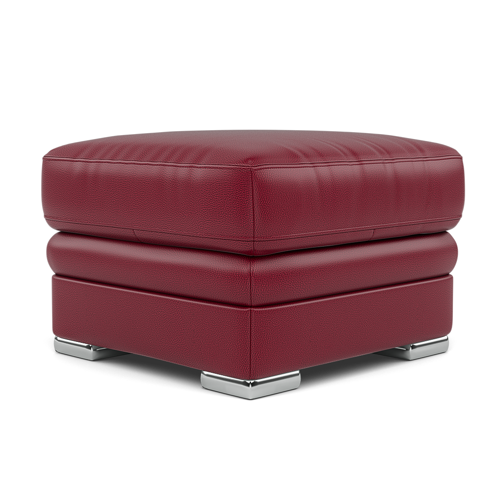 Gino Footstool - Footstool Cat 60 — Cat-60/13 Montana Cranberry / Metal Feet, gallery image 3