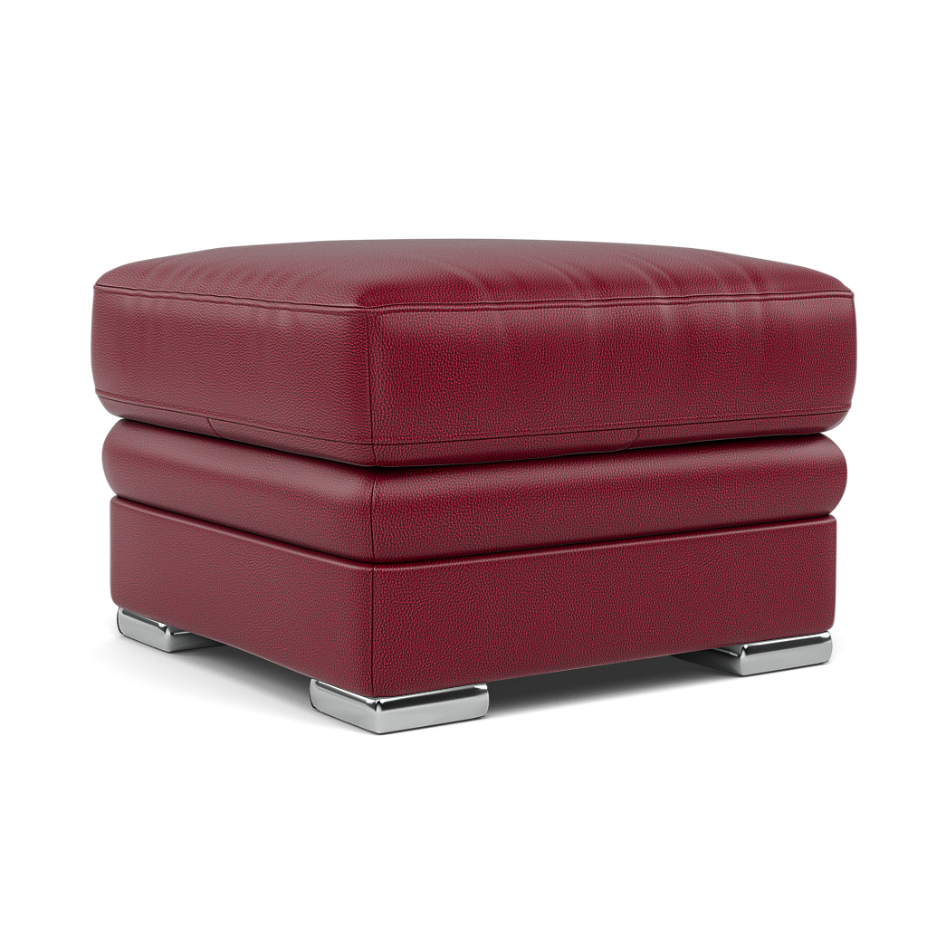 Gino Footstool - Footstool Cat 60 — Cat-60/13 Montana Cranberry / Metal Feet, gallery image 1