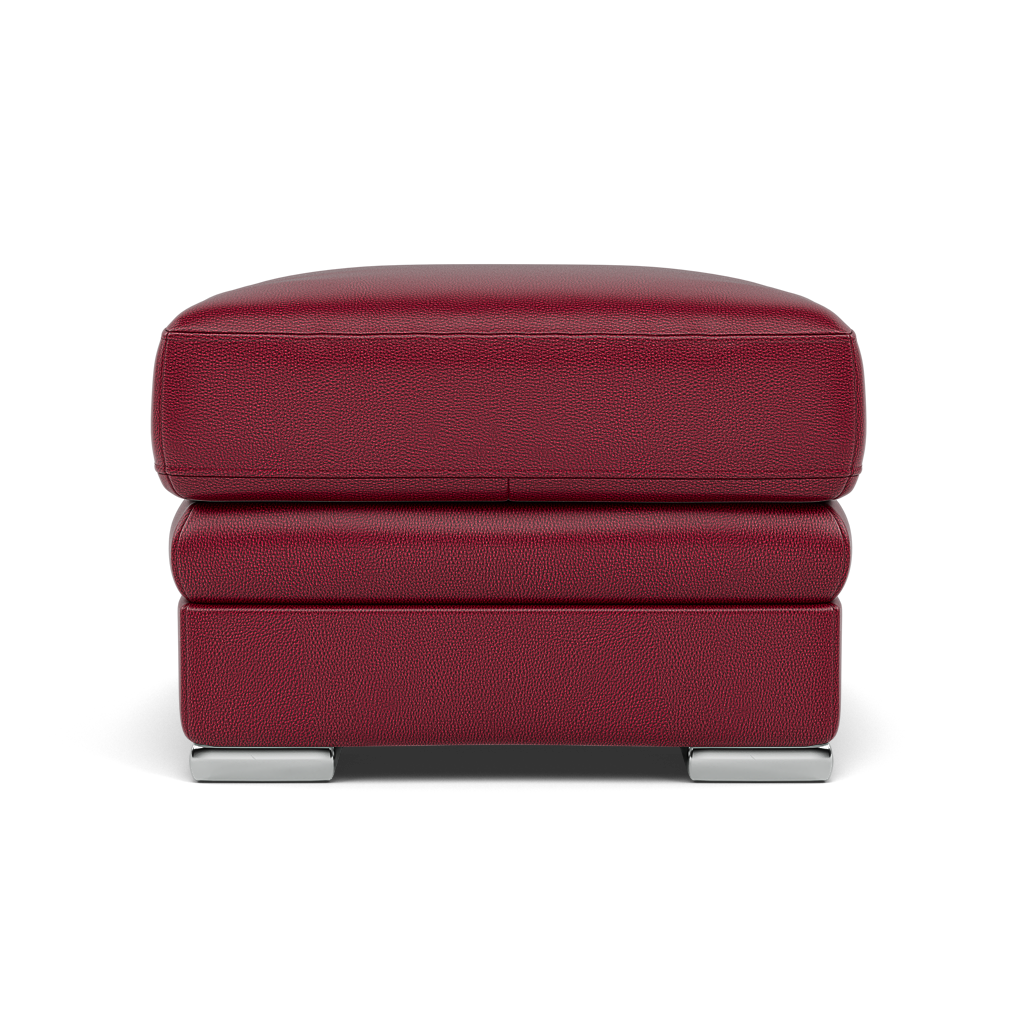 Gino Footstool - Footstool Cat 60 — Cat-60/13 Montana Cranberry / Metal Feet, gallery image 2