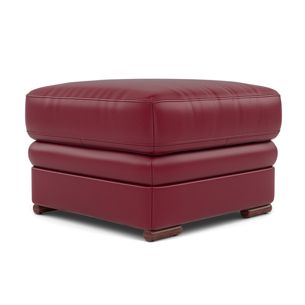 Gino Footstool - Footstool Cat 60 — Cat-60/13 Montana Cranberry / Wooden Feet, gallery image 3
