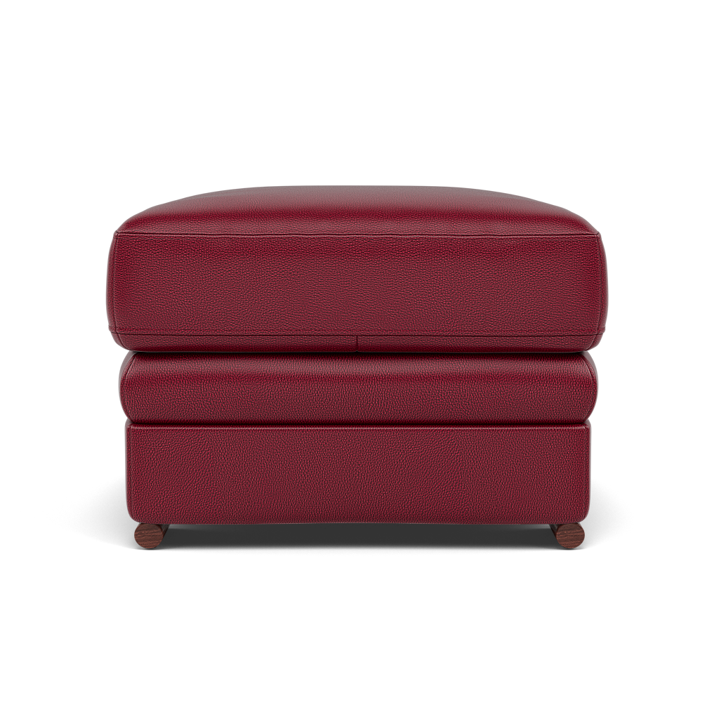 Gino Footstool - Footstool Cat 60 — Cat-60/13 Montana Cranberry / Wooden Feet, gallery image 2