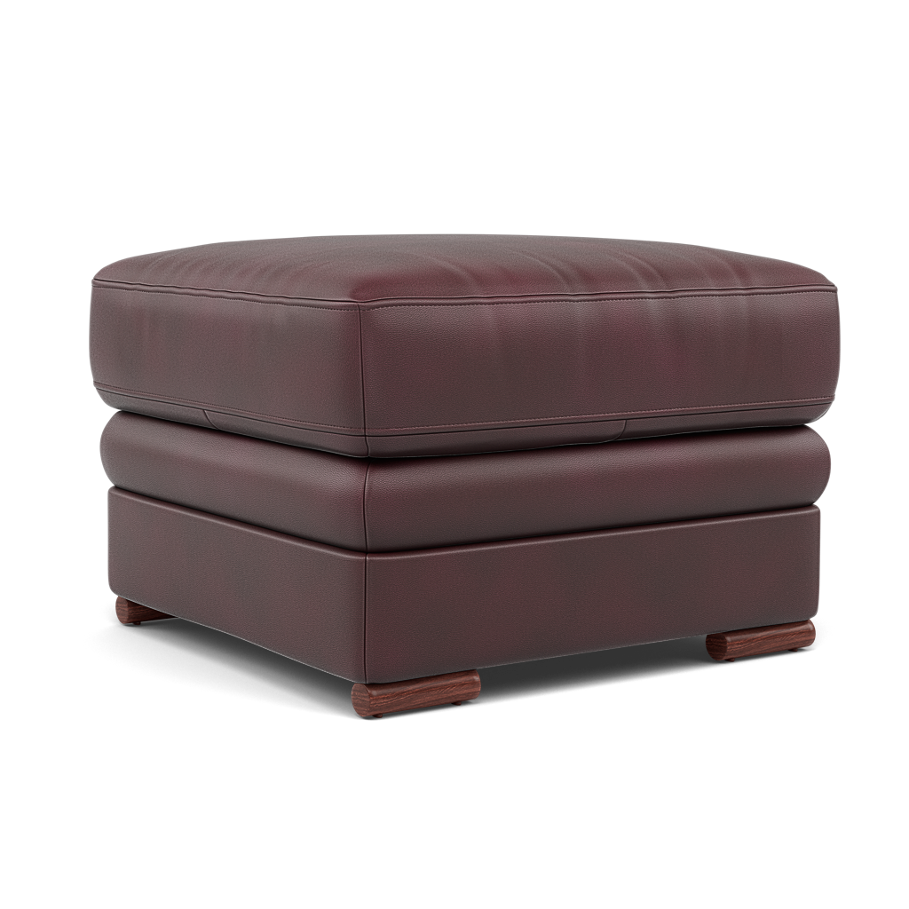 Gino Footstool - Footstool Cat 60 — Cat-60/15 Montana Ruby / Wooden Feet, gallery image 1