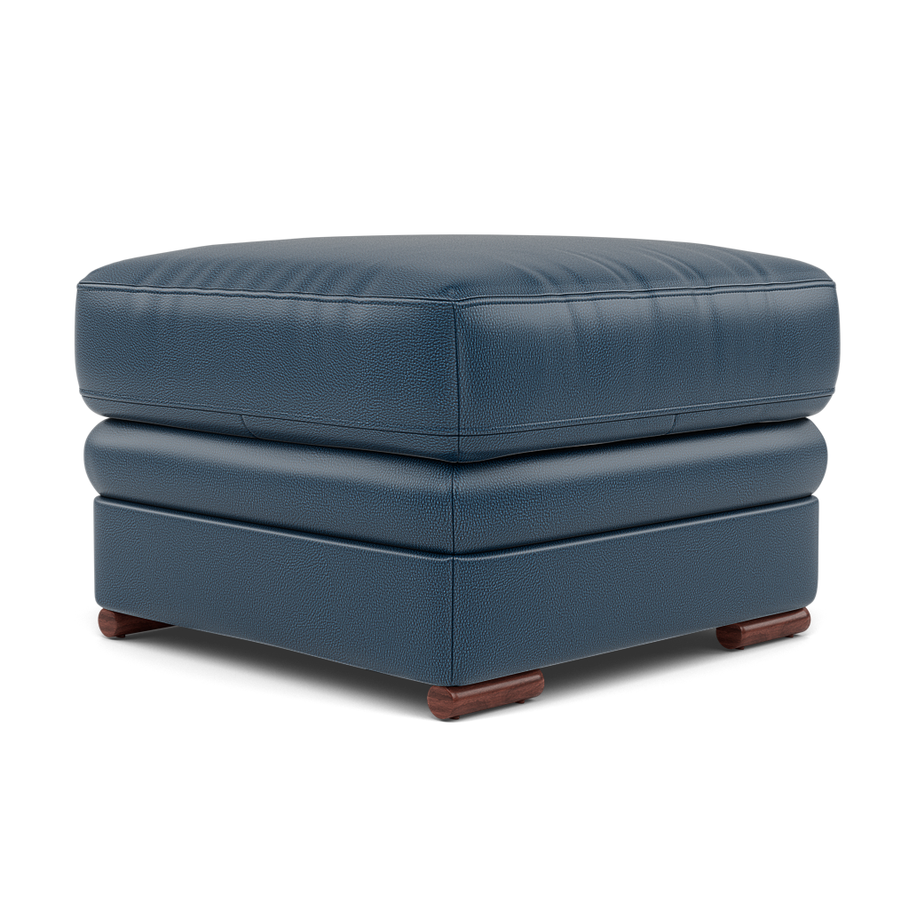 Gino Footstool - Footstool Cat 60 — Cat-60/17 Montana Ocean / Wooden Feet, gallery image 3