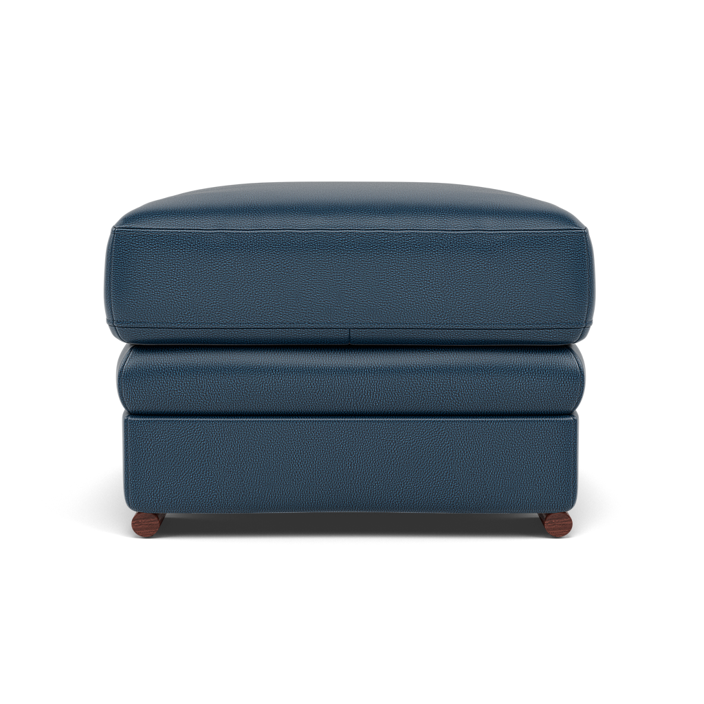 Gino Footstool - Footstool Cat 60 — Cat-60/17 Montana Ocean / Wooden Feet, gallery image 2