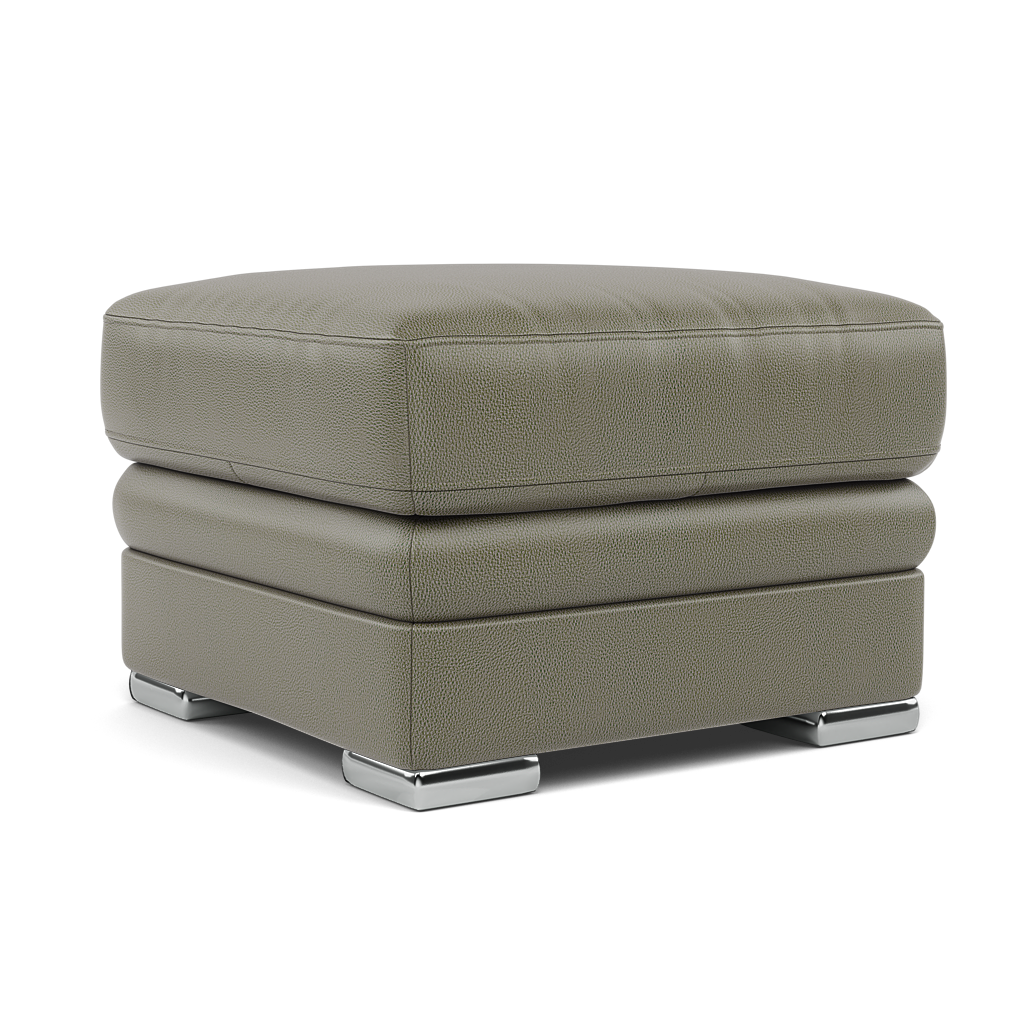 Gino Footstool - Footstool Cat 60 — Cat-60/20 Montana Pewter / Metal Feet, gallery image 1