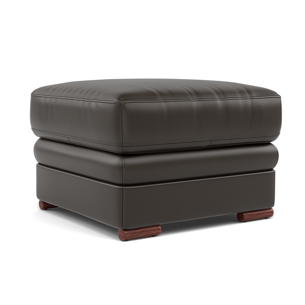 Gino Footstool - Footstool Cat 60 — Cat-60/21 Montana Storm / Wooden Feet, gallery image 1