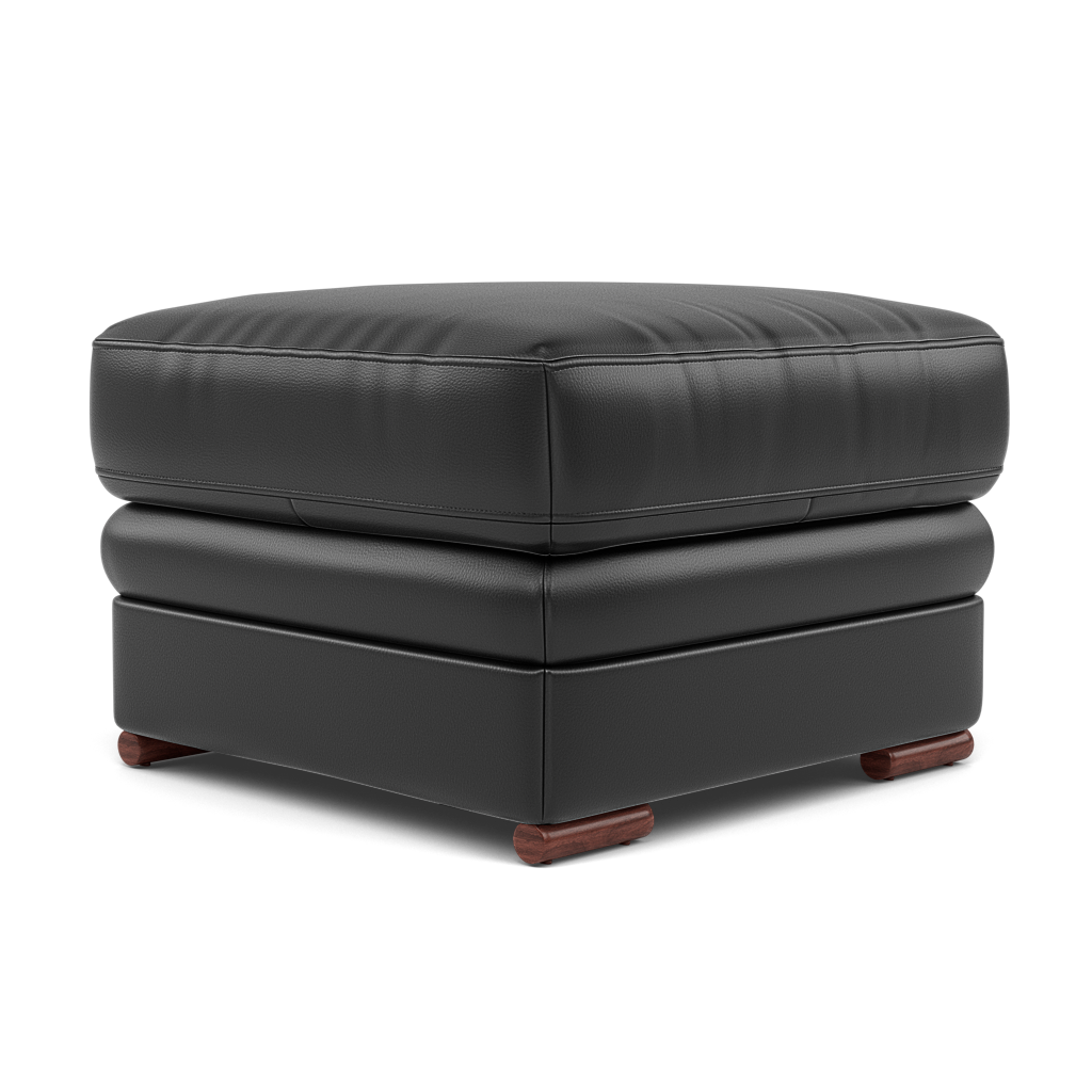 Gino Footstool - Footstool Cat 60 — Cat-60/22 Montana Jet Black / Wooden Feet, gallery image 3