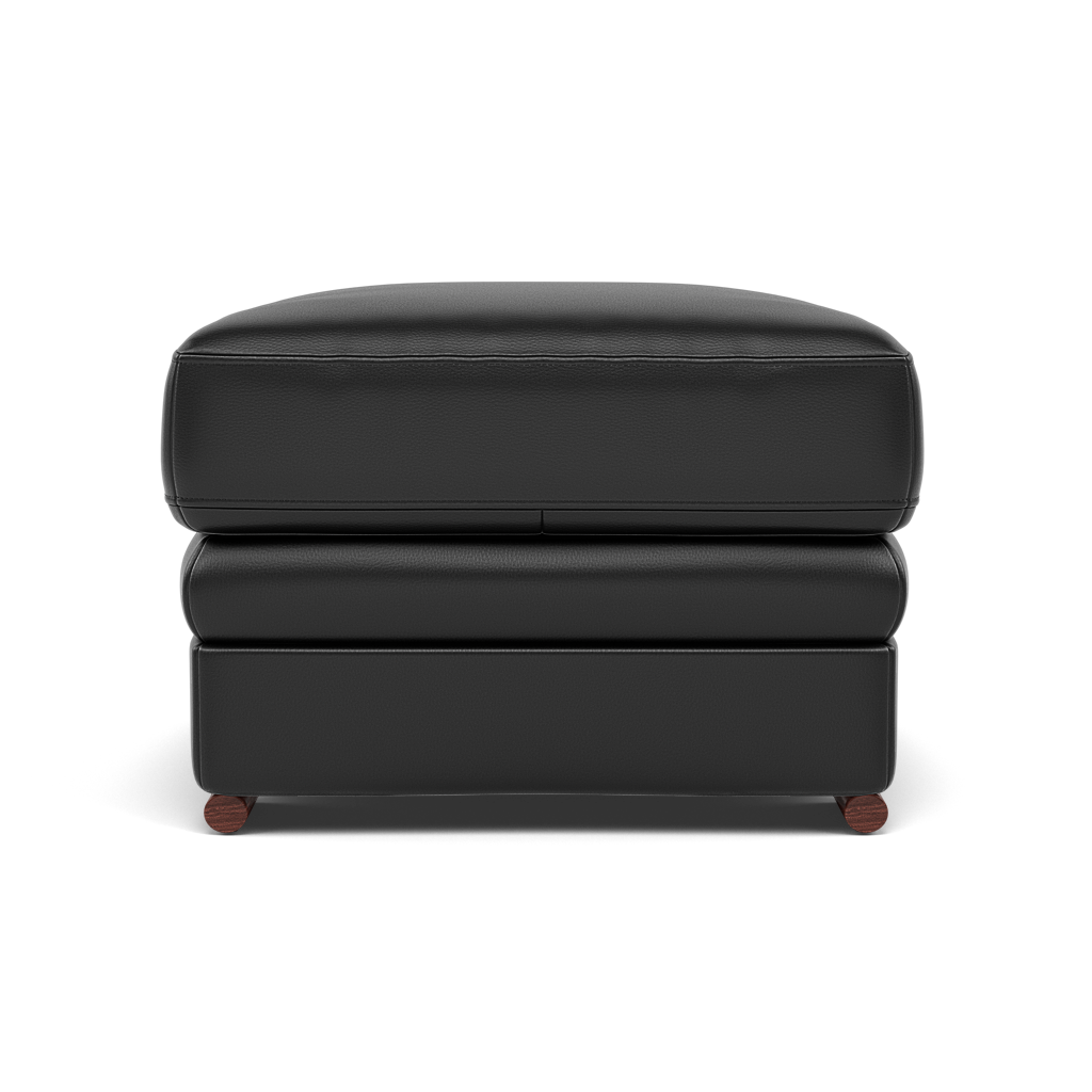Gino Footstool - Footstool Cat 60 — Cat-60/22 Montana Jet Black / Wooden Feet, gallery image 2