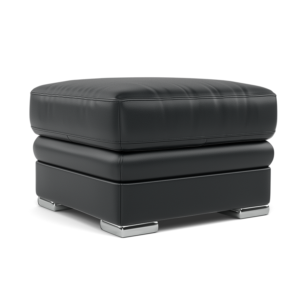 Gino Footstool - Footstool Cat 60 — Cat-60/25 Montana Charcoal / Metal Feet, gallery image 1