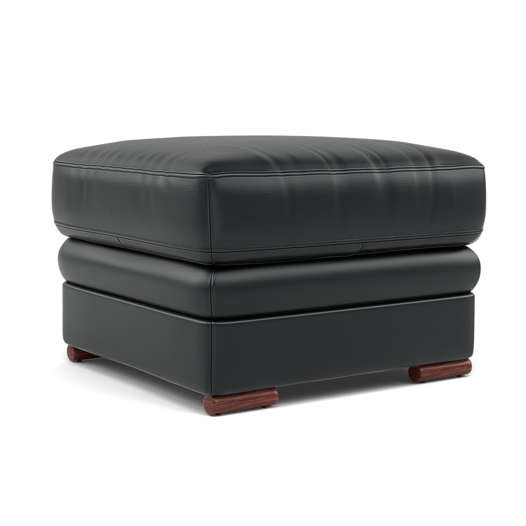 Gino Footstool - Footstool Cat 60 — Cat-60/25 Montana Charcoal / Wooden Feet, gallery image 1
