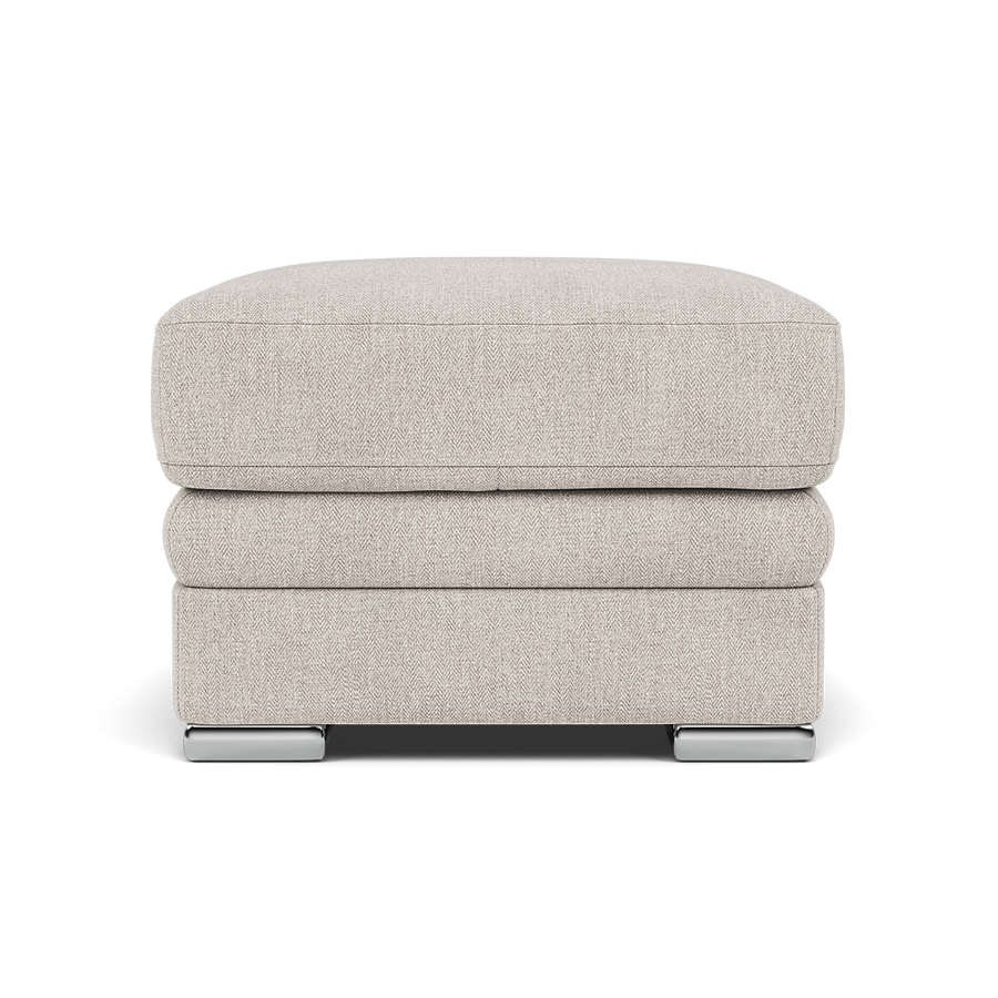 Gino Footstool - Footstool F8 Sterling Home Darwin Ivory 50364 Metal Feet 1