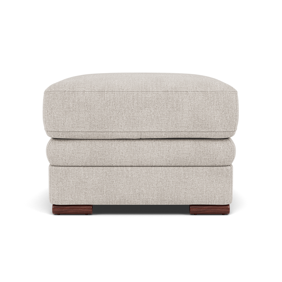 Gino Footstool - Footstool F8 Sterling Home Darwin Ivory 50364 Wooden Feet 2