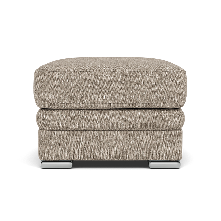 Gino Footstool - Footstool F8 Sterling Home 1 Darwin Mink 50366 Metal Feet