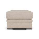 Gino Footstool - Footstool F8 Sterling Home 5 Hopsack Natural 70002 Metal Feet