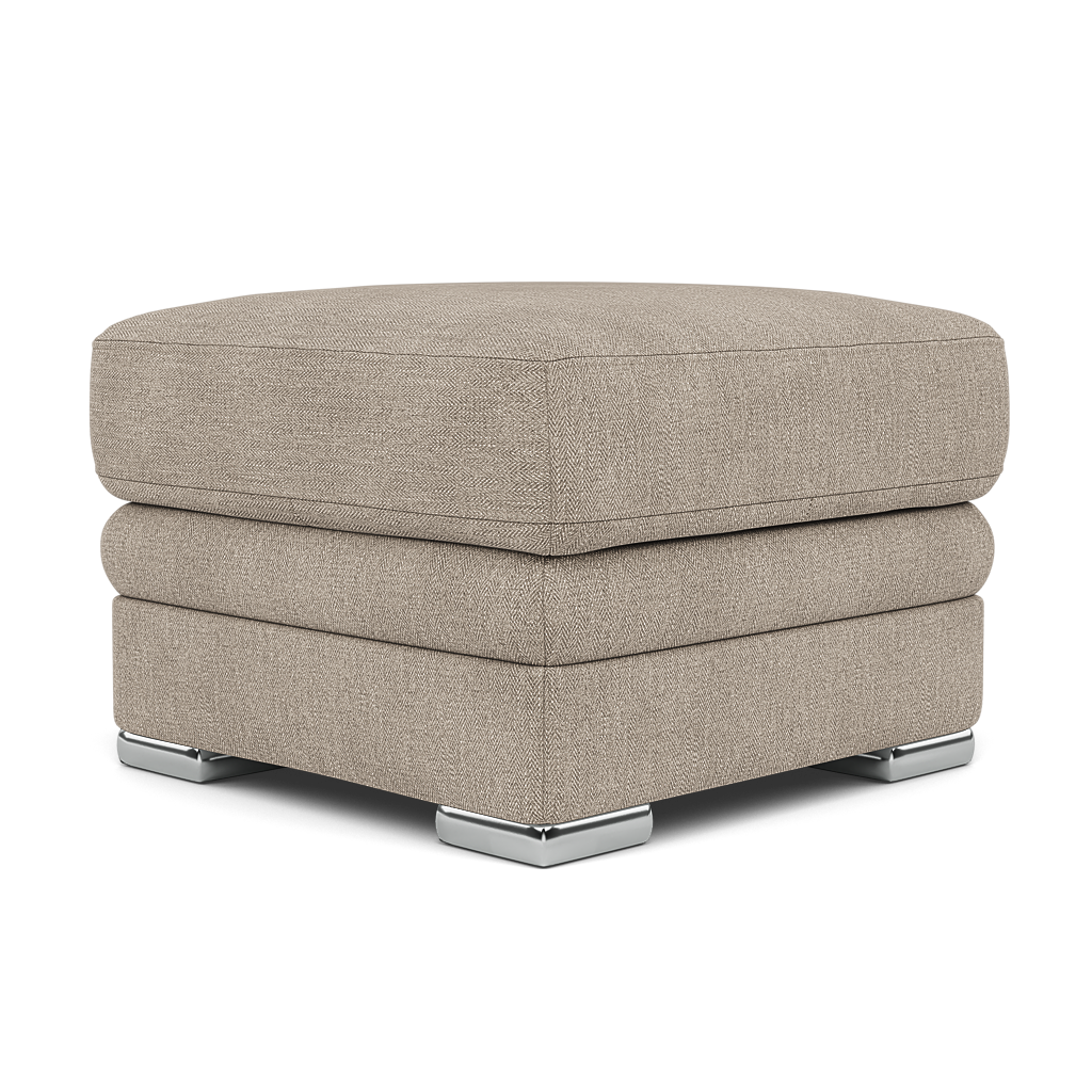 Gino Footstool - Footstool F8 — Darwin Mink 50366 / Metal Feet, gallery image 3