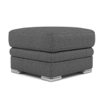 Gino Footstool - Footstool F8 — Hopsack Charcoal 70006 / Metal Feet, gallery image 3
