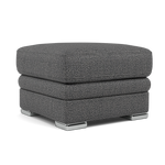 Gino Footstool - Footstool F8 — Hopsack Charcoal 70006 / Metal Feet, gallery image 1