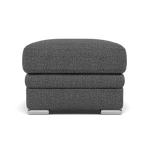 Gino Footstool - Footstool F8 — Hopsack Charcoal 70006 / Metal Feet, gallery image 2