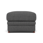 Gino Footstool - Footstool F8 — Hopsack Charcoal 70006 / Wooden Feet, gallery image 2