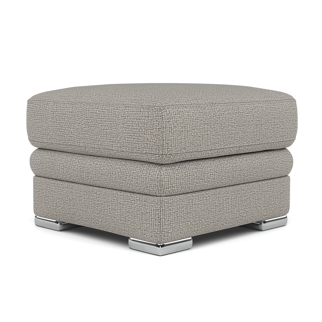 Gino Footstool - Footstool F8 — Hopsack Dove 70001 / Metal Feet, gallery image 3