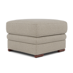 Gino Footstool - Footstool F8 — Hopsack Linen 70004 / Wooden Feet, gallery image 3