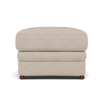 Gino Footstool - Footstool F8 — Hopsack Natural 70002 / Wooden Feet, gallery image 2
