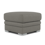 Gino Footstool - Footstool F8 — Hopsack Platinum 70003 / Metal Feet, gallery image 3