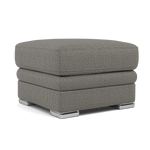 Gino Footstool - Footstool F8 — Hopsack Platinum 70003 / Metal Feet, gallery image 1