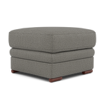 Gino Footstool - Footstool F8 — Hopsack Platinum 70003 / Wooden Feet, gallery image 3