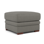Gino Footstool - Footstool F8 — Hopsack Platinum 70003 / Wooden Feet, gallery image 1